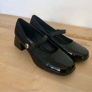 wishbone mary jane heels womens 8 like new square toe